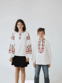 Дитяча вишита сорочка для хлопчика Геометрія